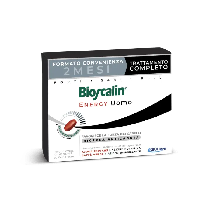 BIOSCALIN Energy Trattamento Anticaduta 2 Mesi, Compresse