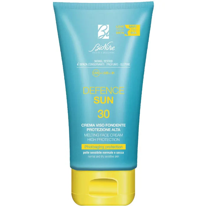 BIONIKE Defence Sun Crema Solare Fondente Viso SPF30, 50 ml